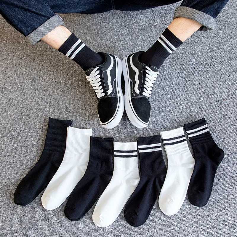 Unisex Socks Women Men White Black Crew Socks Female Male Solid Color Socks Sho…