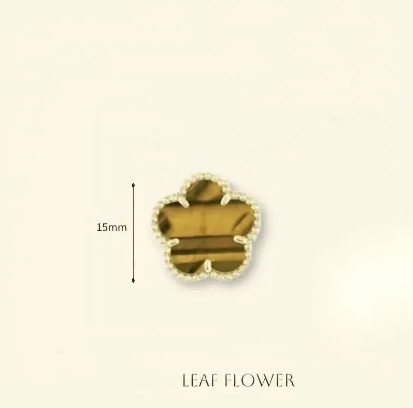 18K Agate Earrings Women Clover Designer 15Mm Mother Of Pearl Clover Earrings E…