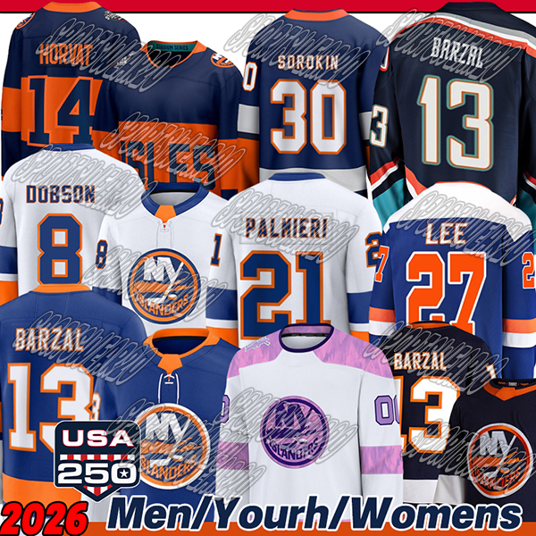 New York Hockey Jerseys islanderses Jersey ny islander jersey #48 Matthew Schaefer #13 Mathew Barzal Bo Horvat Mike Bossy Alex Romanov Stadium Serie