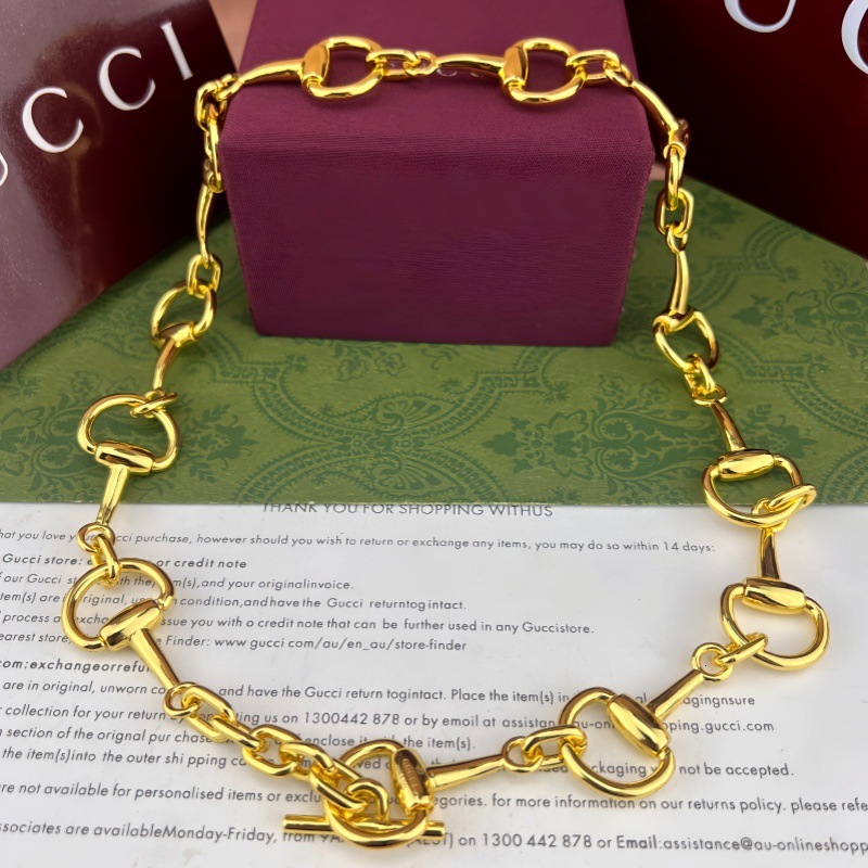 Gioielli Firmati Gg Collana Collane Con Morsetto, I Braccialetti Presentano Mol…