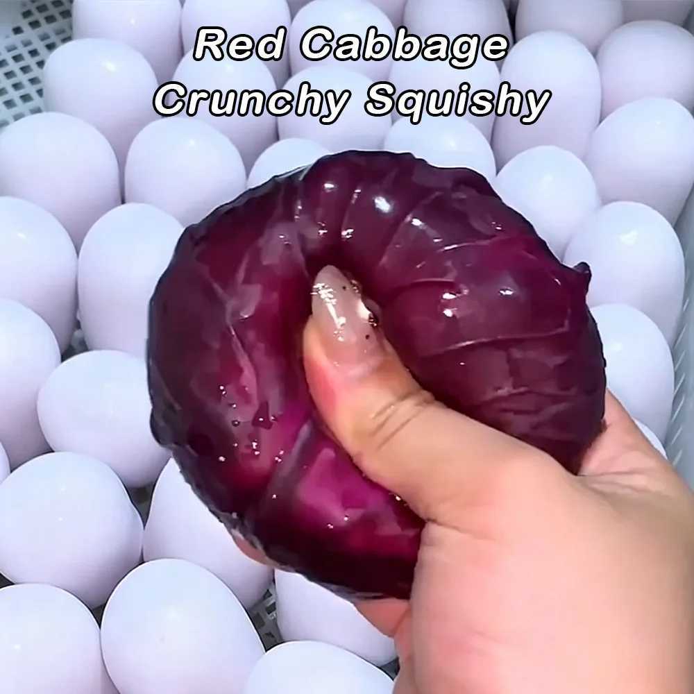 Handmade Crispy Peach Orange Pudding Stress Ball Squeeze ToyFood Crunchy Squishy Toy ASMR Sensory Stress Relief Toy C2601015 - view 4