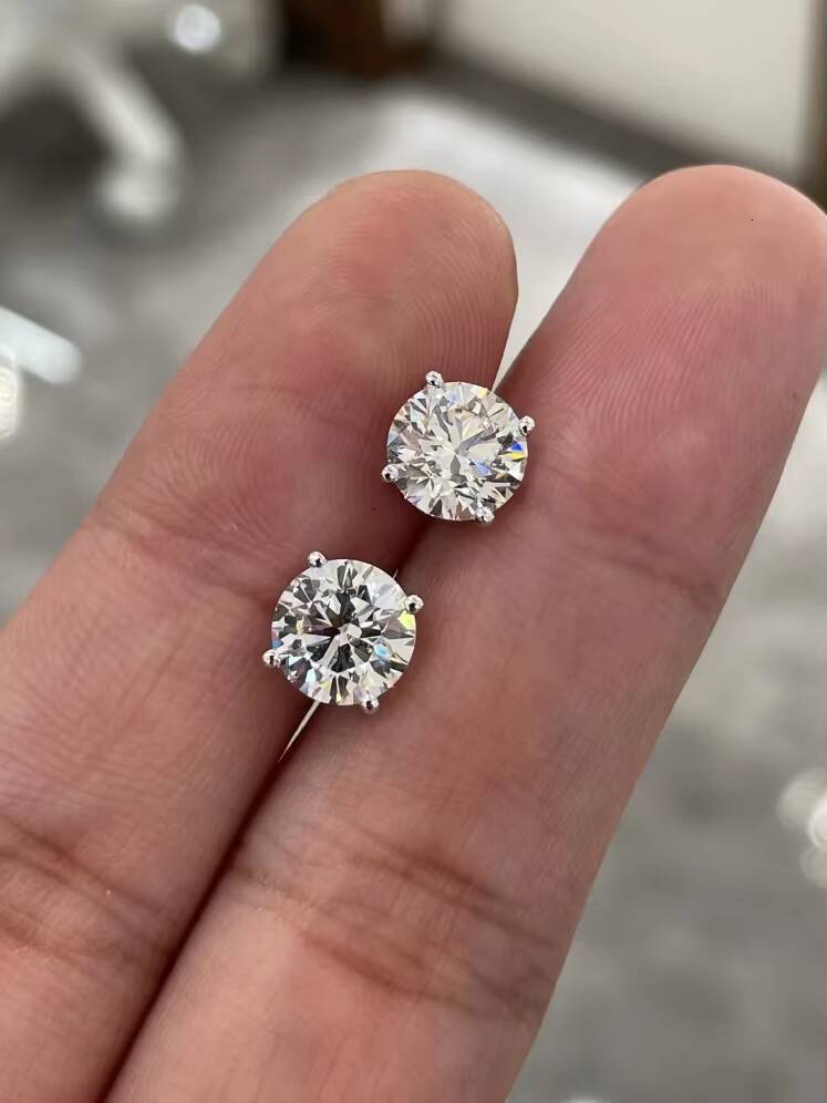 Luxury Jewelry Stud Earrings Set 05ct 1ct IGI Certified Diamond Lab Grown 18K Gold Classic Single Diamond Elegant Earrings - view 6