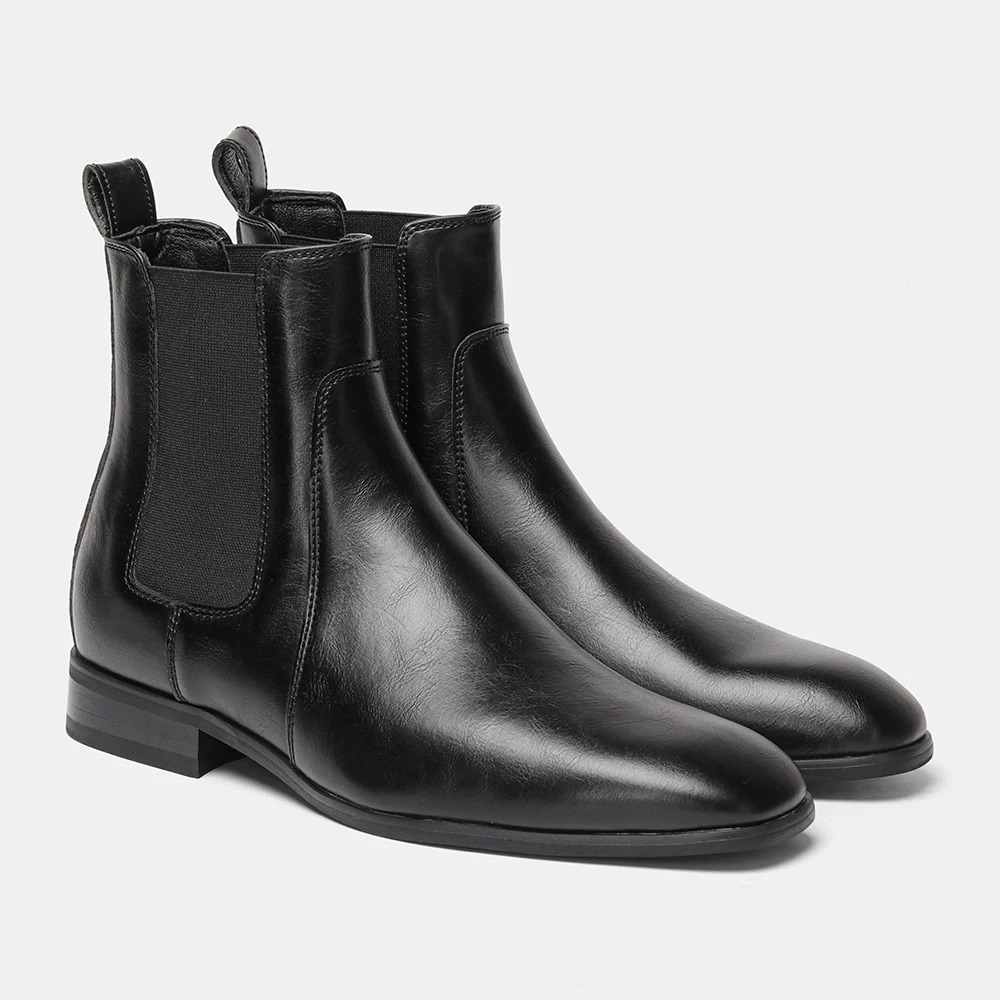 Men Boots Casual 2026 Fashion Comfortable Boots Leather Chelsea Boots 260730