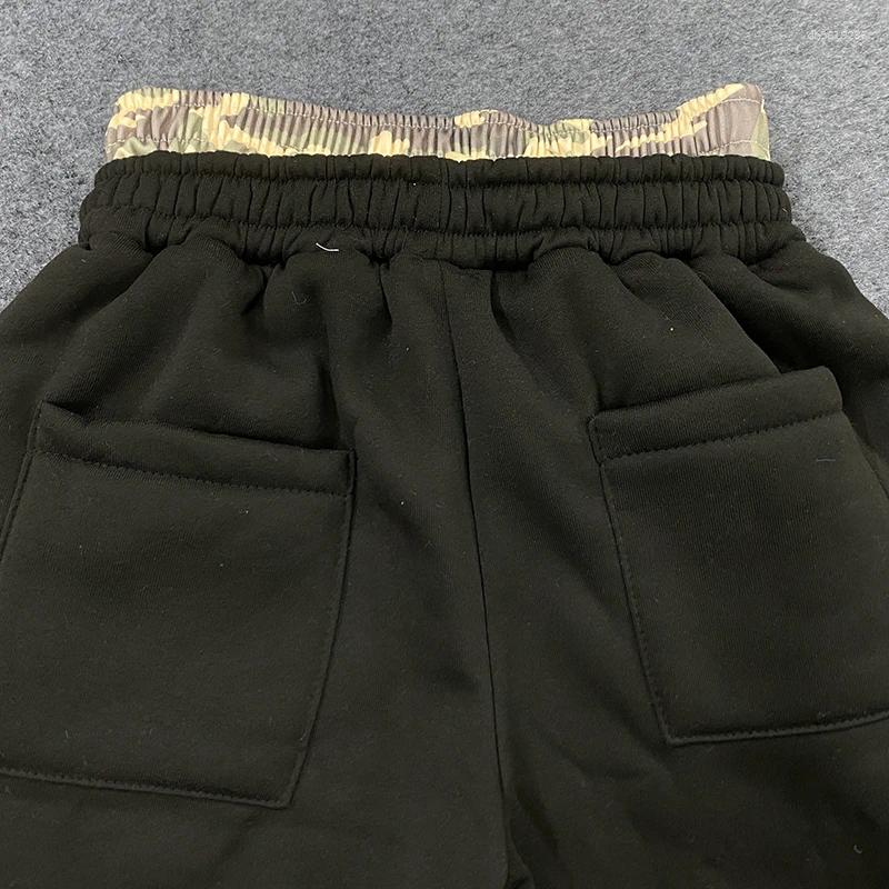 Men's Shorts Leopard Camouflage Print Waistband Sweat Men Casual Loose Fit Heather Grey Summer Streetwear With Embroidered Size S-2XL - view 5