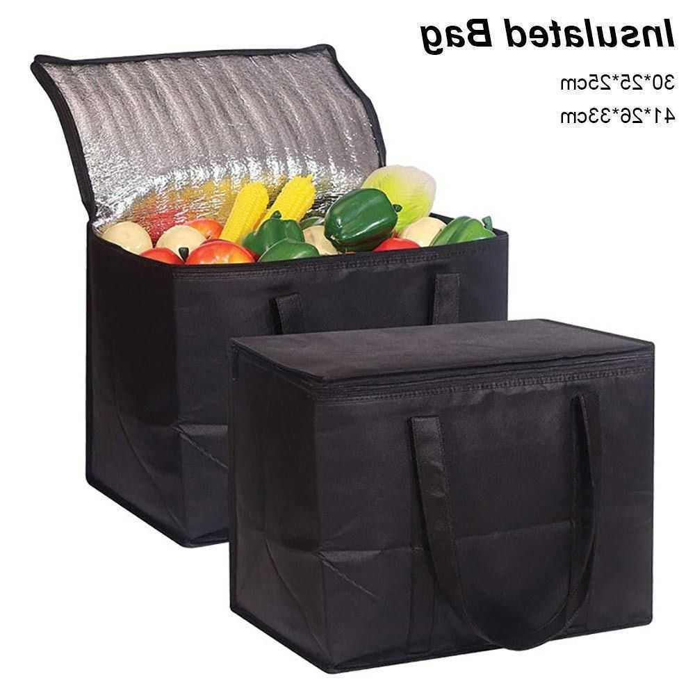 Grande Capacità 1 Pezzo Durevole Borsa Gonfiata Cerniera Portatile Borsa Per Alimenti In Stagnola Borsa Refrigerata Da 40 Litri Campeggio Da Picnic-image