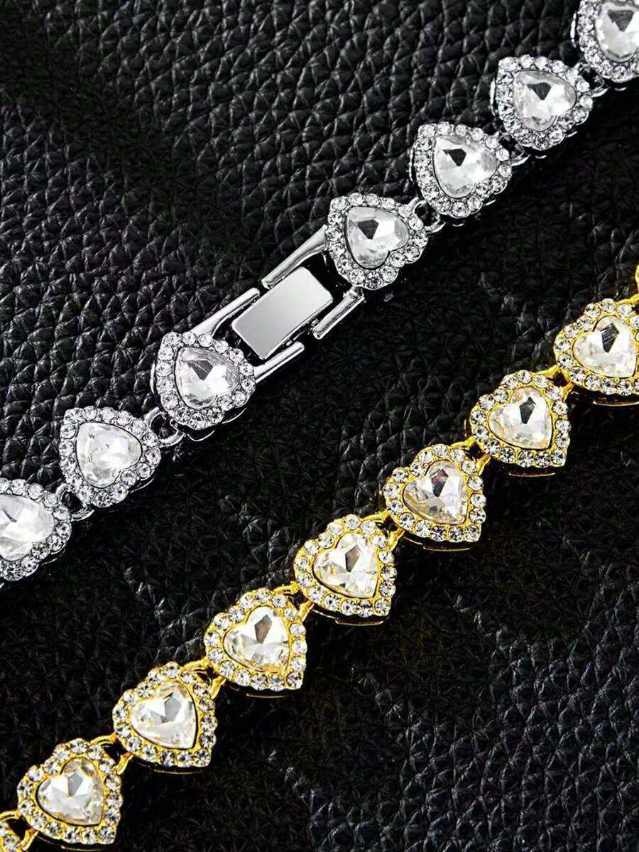 11mm Thick Chain Heart Mosaic Chain European And American Street Style HipHop Accessory Mens Versatile Necklace Couple Gift Daily Wear Perso H260731 - view 9