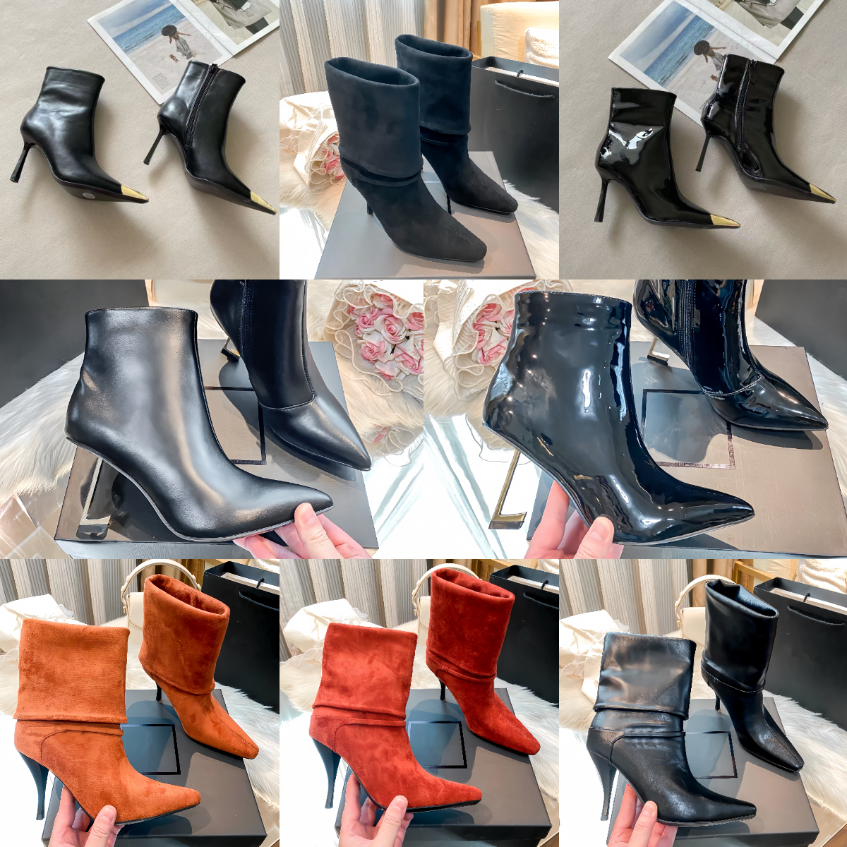 Designer High Heel Boots High Quality Women Brand Luxury Boots Boots Real Leath…