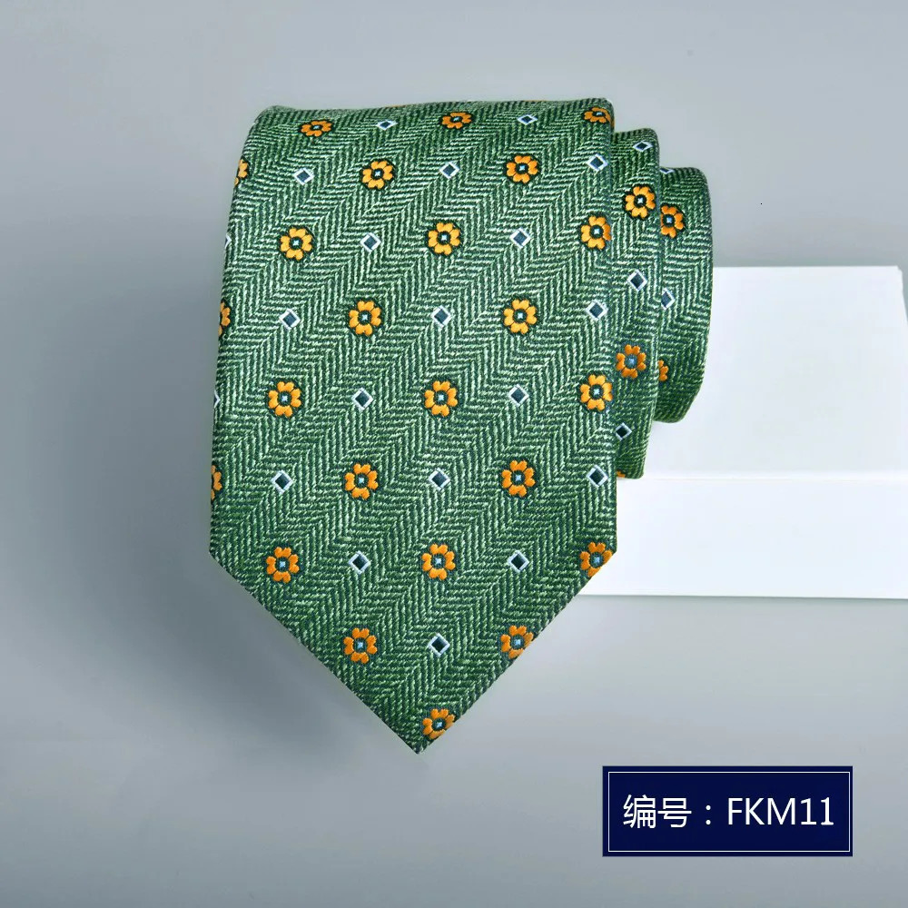 corbatas para hombre green tie for man 7cm cravatta uomo elegante Mens y ties corbata Floral Print necktie Wedding Necktie 260725 - view 7