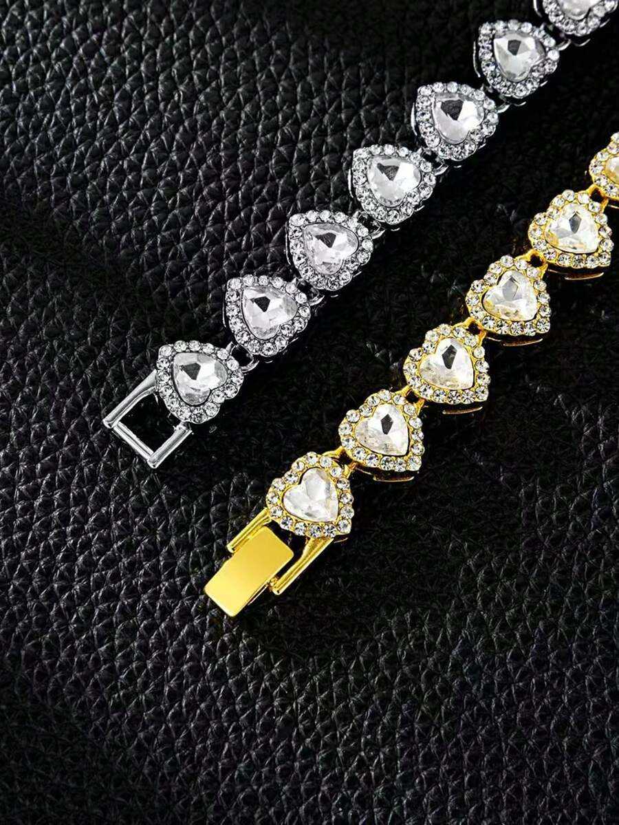 11mm Thick Chain Heart Mosaic Chain European And American Street Style HipHop Accessory Mens Versatile Necklace Couple Gift Daily Wear Perso H260731 - view 7