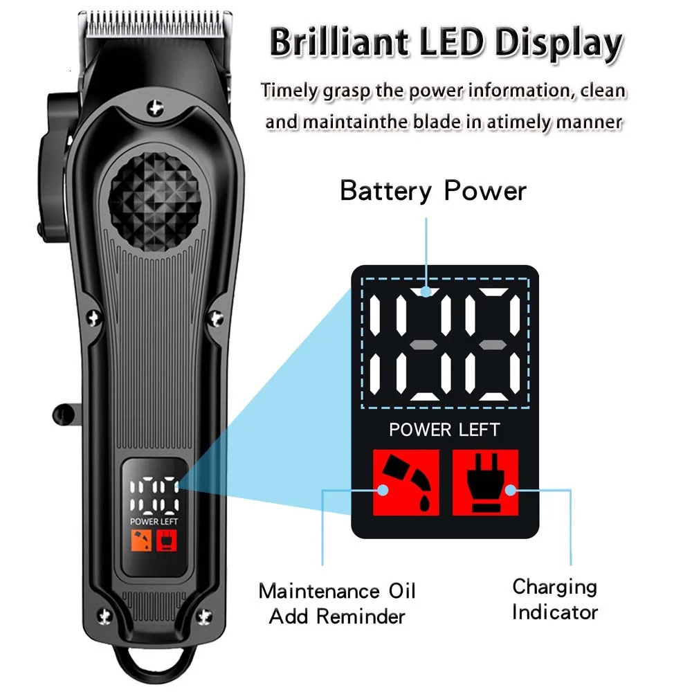 Professional Hair Clipper for Men Electric Barber Cordless Rechargeable Cutting Clippers Mens Tools 260731 - view 4