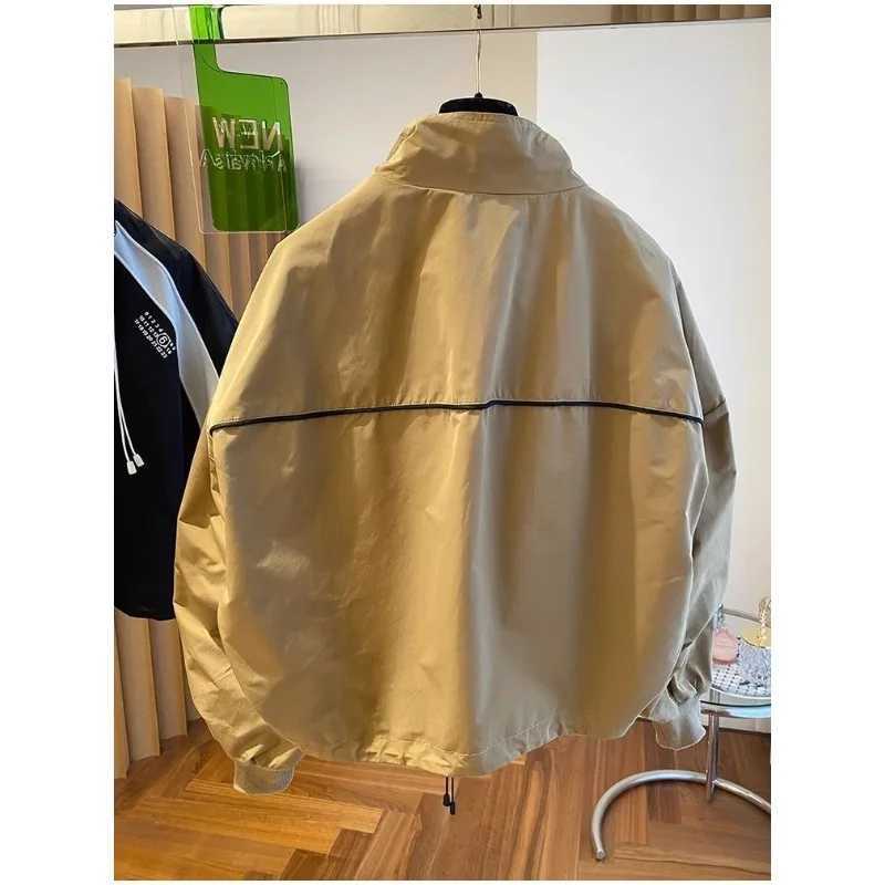 Design Niche Zipper Loose Casual Stand Collar Windbreaker Jacket Spring and Autumn Short Jacket TopT260731 - view 6