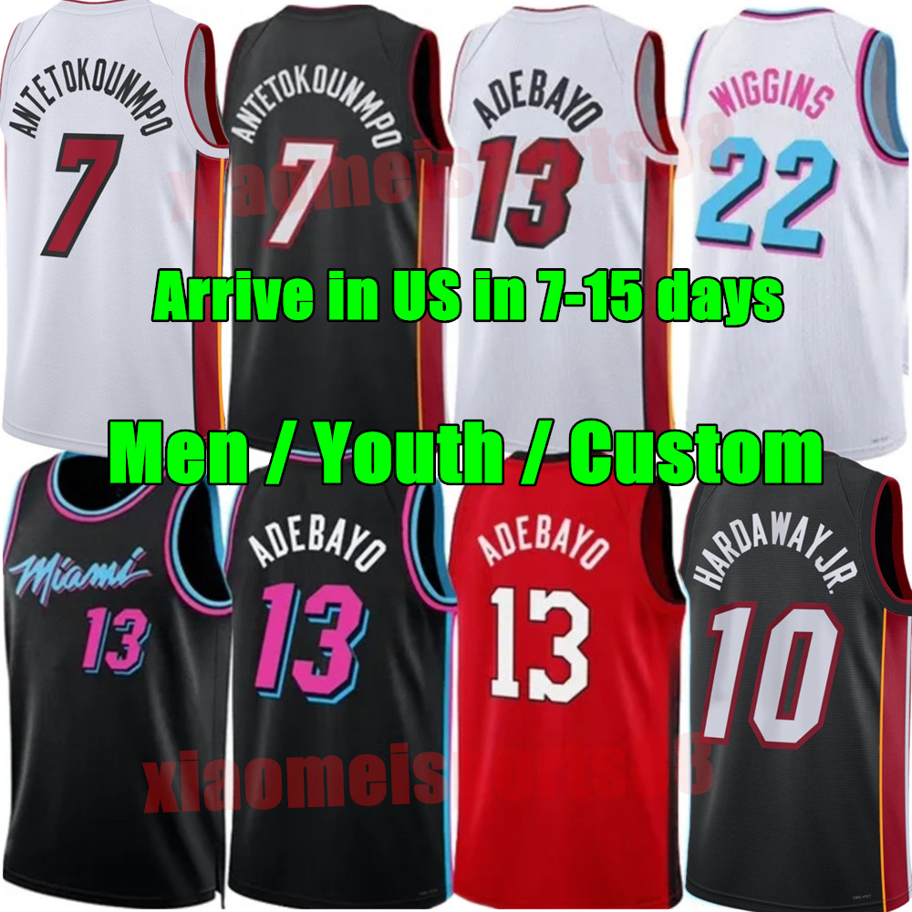Custom Heats Basketball Jersey Miami Jersey Giannis 7 Antetokounmpo Tyler Herro Bam Adebayo Andrew Wiggins Norman Powell Jaime Jaquez Jr Pelle Larss