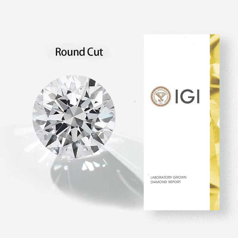 1 Carat Round IGI Certificate Man Made In Stock D Color Clairty Loose Lab Grown Diamond-image