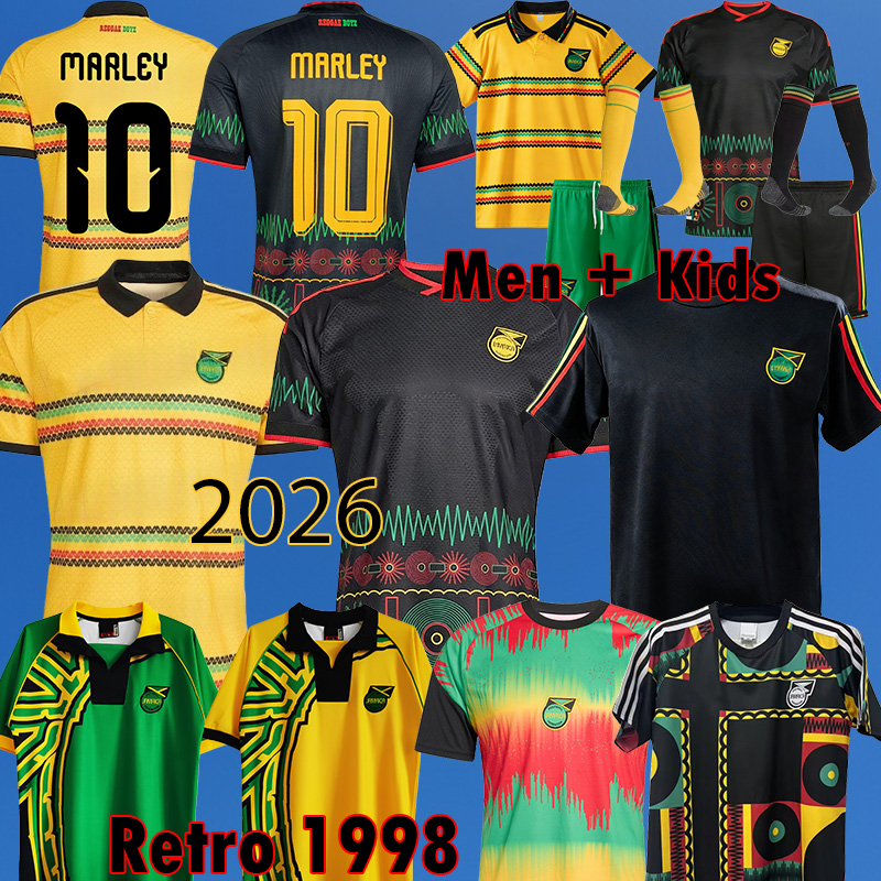 2026 Jamaica Bob Marley soccer jerseys 26 national football team Reggae Boyz Bailey ANTONIO Nicholson away training pre match Retro Kit Jamaica kids TShirt 331