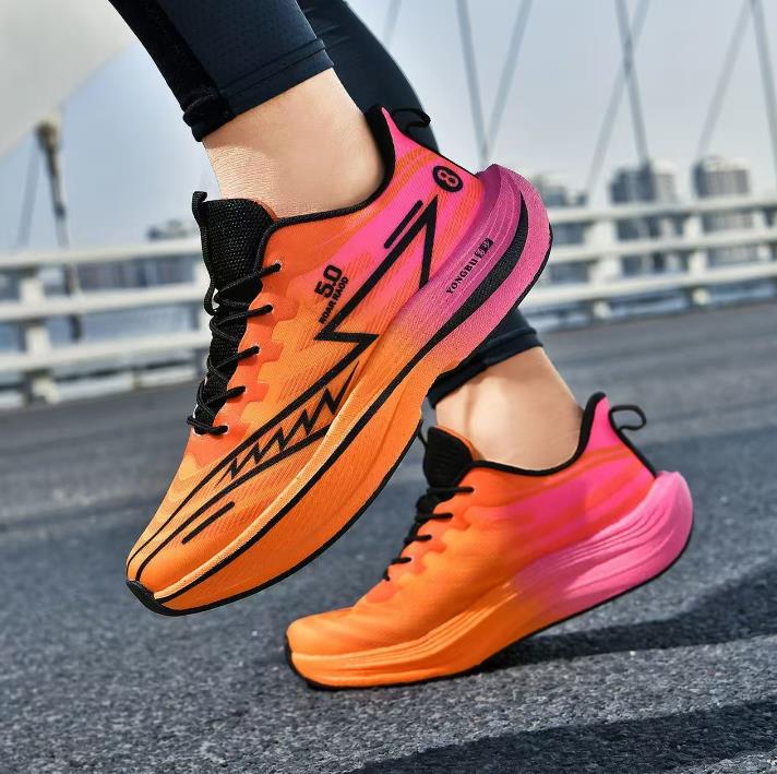 Designer Running Shoes Student Shock Absorbent Sports Shoes Youth Marathon Racing Carbon Plate Professional Running Shoes 26-4.1-2
