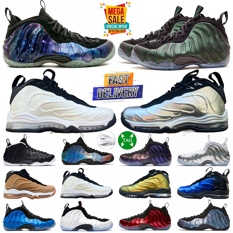 Designer posits shoes foamposits Basketball Shoes Mens Sneakers Leather rubber Pine Green Galaxy Pearl Classic Fashion Outdoor Shoe Trainers 40-46