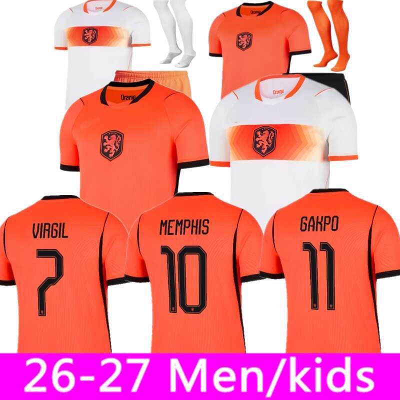 Netherlands Dutch jersey Holland world cup 2026 Soccer Jersey Bergkamp ROBBEN vintage National Team football tops Shirt Kids Kit MEMPHIS GAKPO 26 27 maillot de