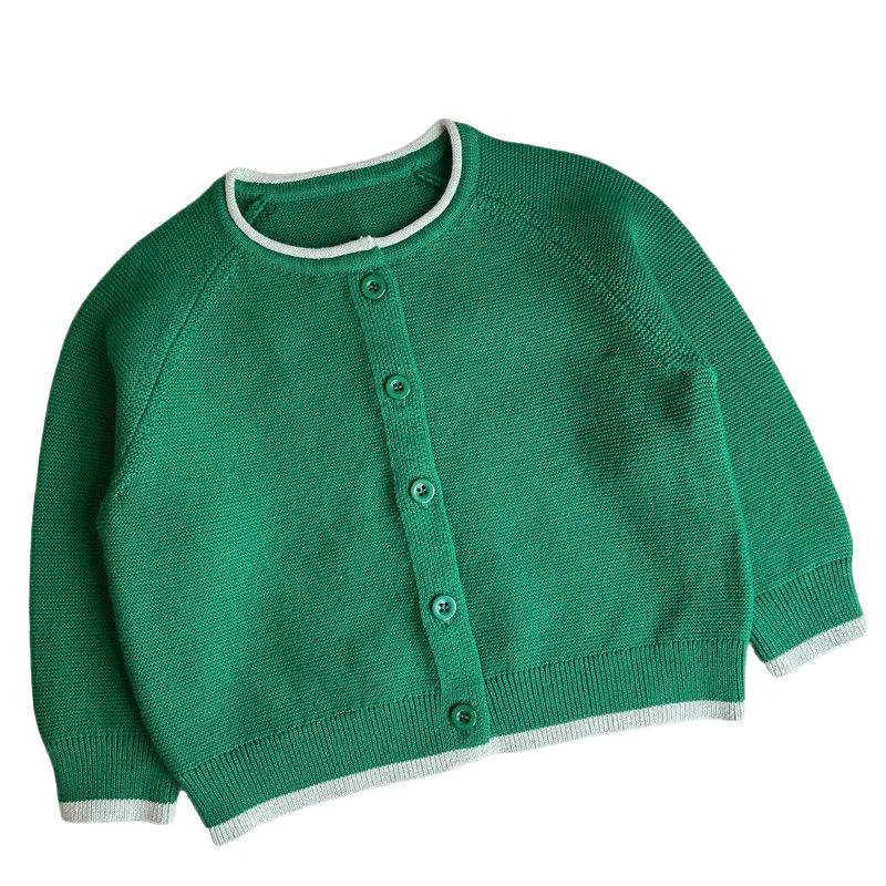 Cardigan Cardigan Girls' and boys' autumn clothing baby sweaters cardigans spring tops base shirts boys' knitted jackets, trendy new au