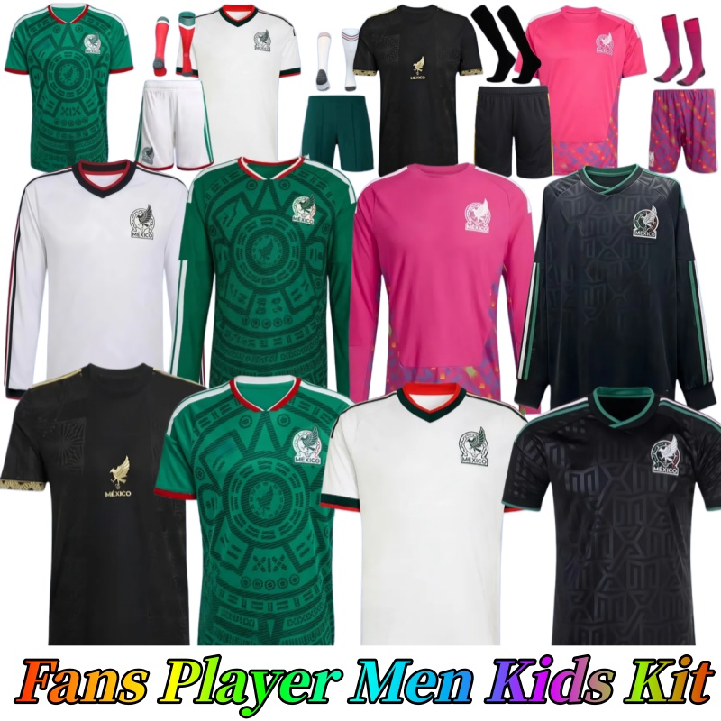 Mexico 2026 World Cup RAUL CHICHARITO Soccer Jerseys LOZANO 26 27 H.LOZANO Men Kids Football Shirts Uniforms Fans Player Version GIMENEZ 2025 long sleeves kit