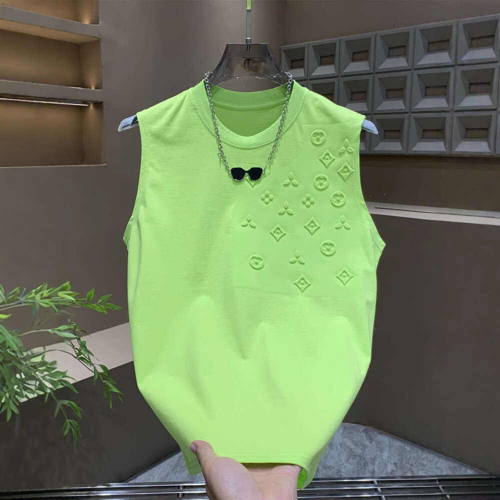 Men's Clothing T-Shirt Summer New Dopamine Cool Sleeveless Vest T-Shirt Men Fashion Loose Wide Version Handsome Tank Top Tops