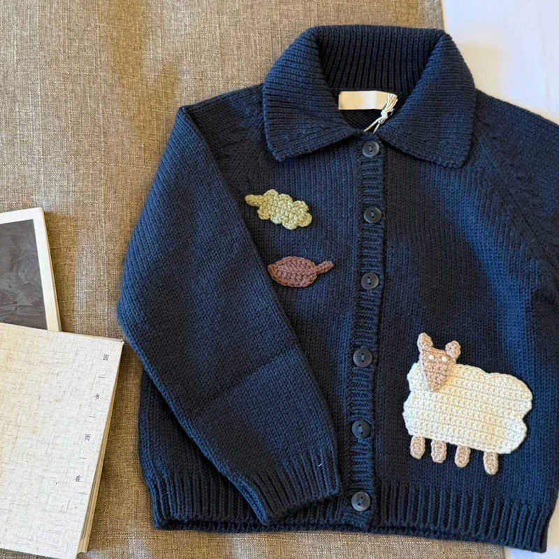 Cardigan Cardigan Boys' Sweaters Children's Spring and Autumn Clothing New Fashionable Knitted Cardigans Girls' Trendy Thickened Warm C