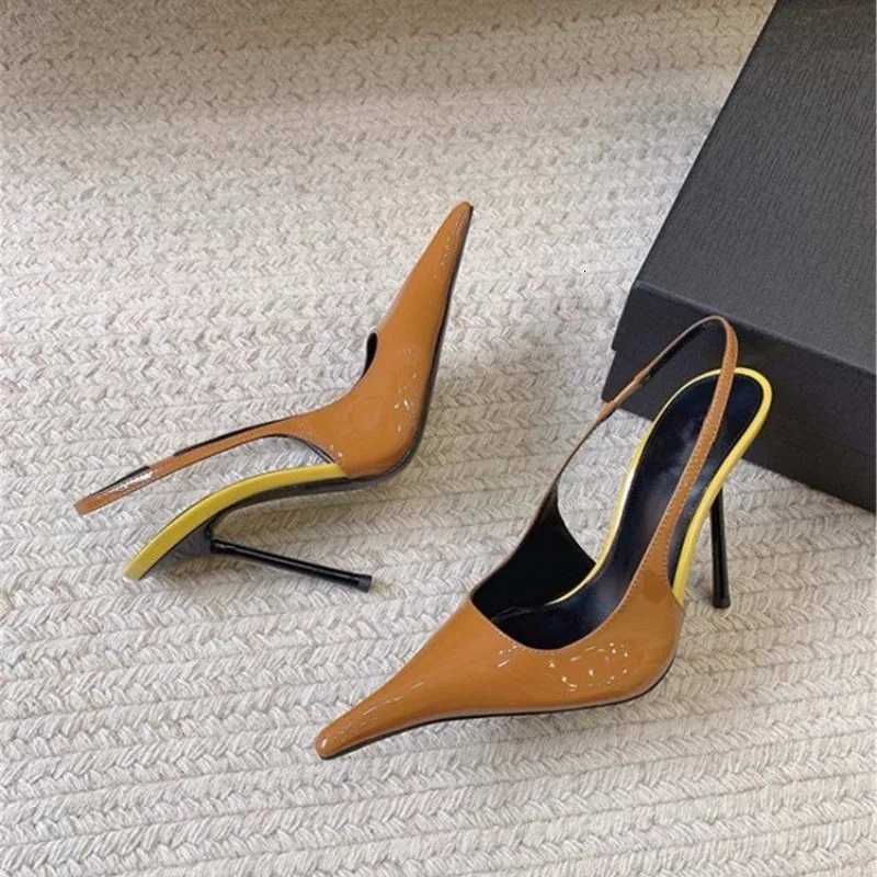 Baotou High Heel Sandals Womens Fine Heel Lacquer Pointed High Heels 2026 Spring New Design Sense Professional Womens Shoes X260401