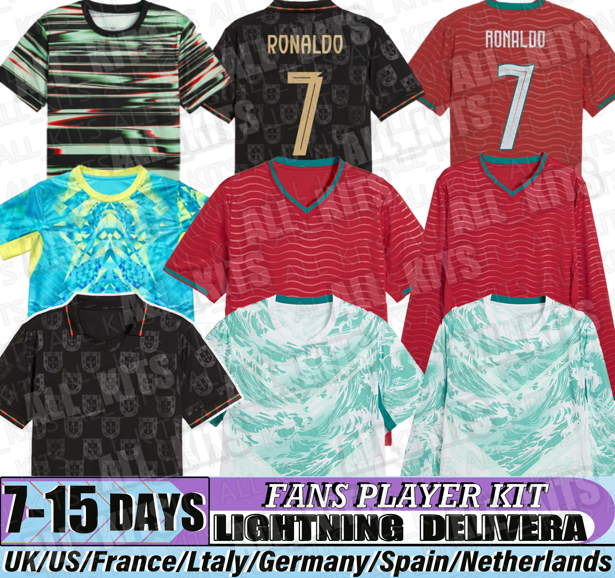 25 26 27 Portugal Jersey RONALDO Al Nassr Jersey B.FERNANDES BERMARDO Soccer Jerseys LEAO Ramos Dias Felix football shirt Portugal jersey 2026 world cup Men Kids kit