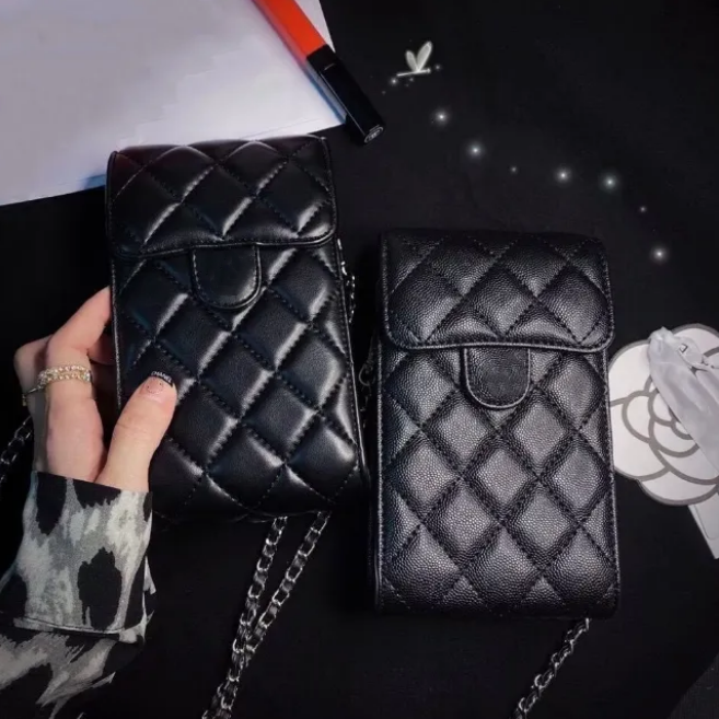 Designer bags Coco Fashion bag charms Elegant Lady Mini Wallet Brand keychains pouch Black leather purses Card holder stylish phone pouch PU square bag