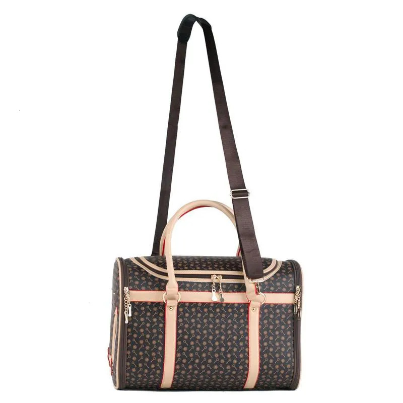 Pet Carrier Puppy Small Dog Wallet Cat Valise Sling Bag Waterproof PU Leather Carrying Handbag for Outdoor Travel Walking Hiking