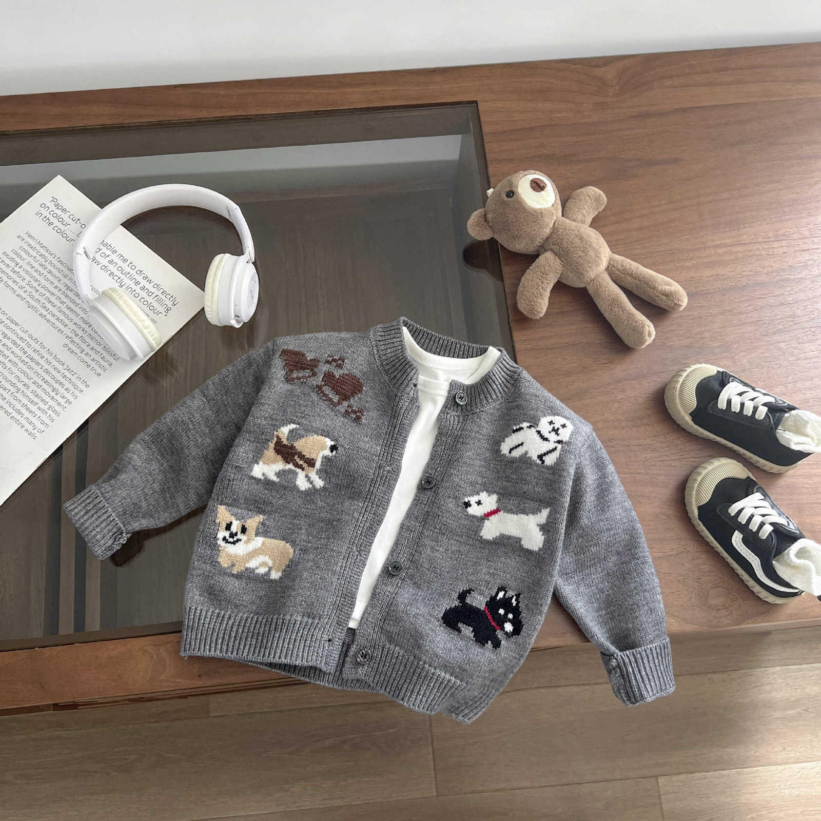 Clothing Sets Clothing Sets Boys' Sweater Cardigan Spring and Autumn Style Baby Autumn Outfit Children's Knit Jacket Toddler Autumn Stylish 