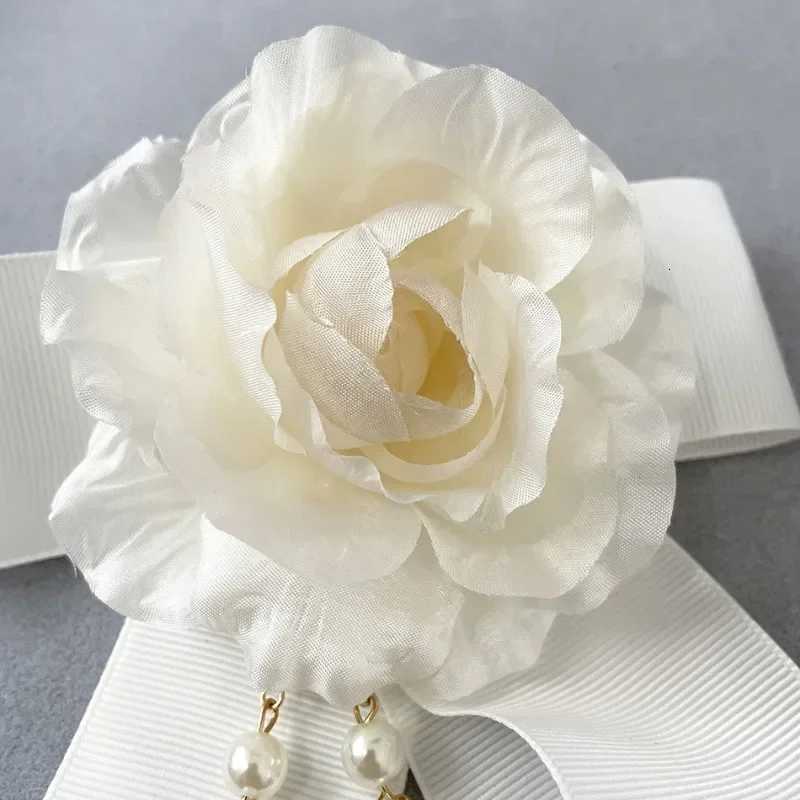 Handmade Camellia Flower Brooch Pearl Tassel Bow Tie Korean Fashion Corsage Collar Pins Wedding Party Jewelry Badge Accessories Z260401