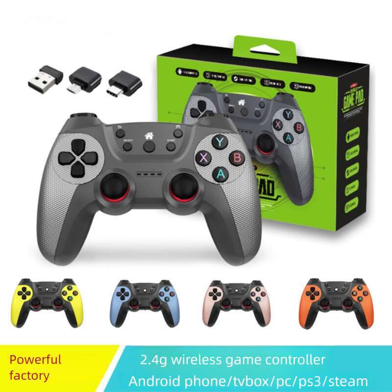 Factory 2.4G Wireless Controller for Android TV Box, Steam, PC, PS3, Wukong Gamepad with Turbo Function CKS