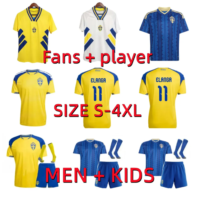 2026 2027 Sweden Ibrahimovic Soccer Jerseys player version 26 27 National Team DAHLIN BROLIN INGESSON Football Shirts men kids kit RETRO 1988 1994 LARSSON JANSSON