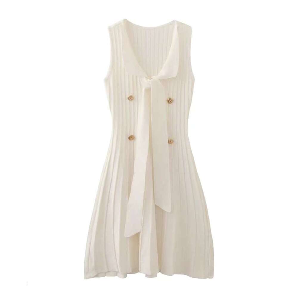 French elegant women's sleeveless knitted k30 summer new designer high-end socialite atmosphere waist cinching slimming short skirt