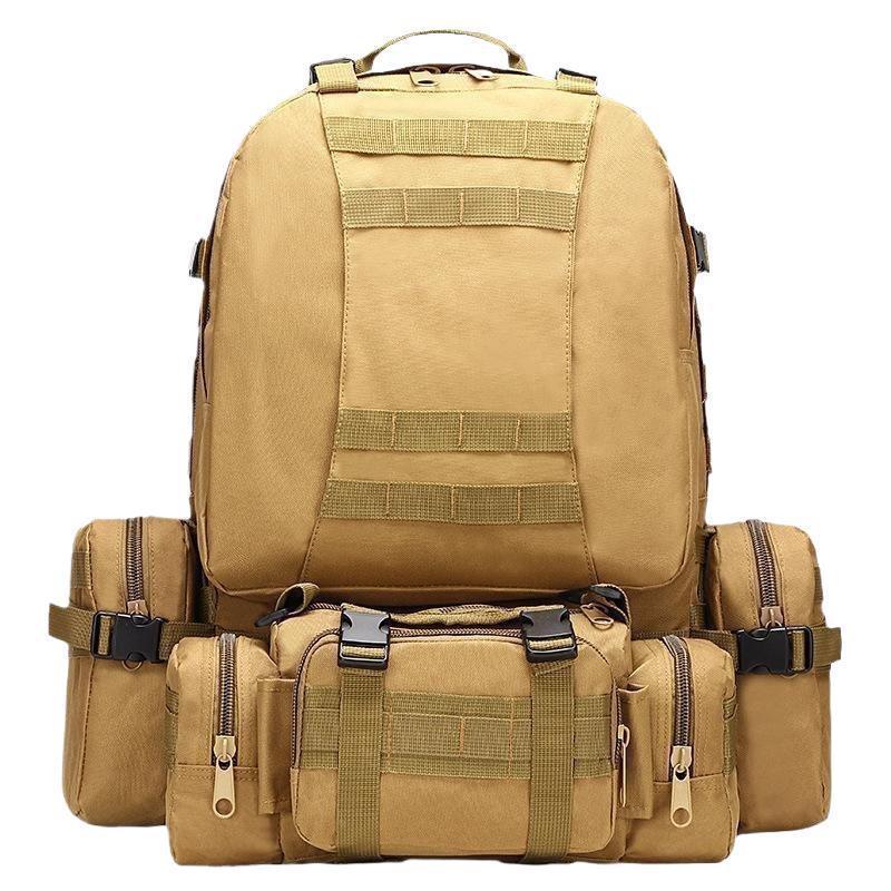 Combo pack outdoor sports tactical backpack Oxford cloth mountaineering bag large capacity hiking backpack for men and women 250624