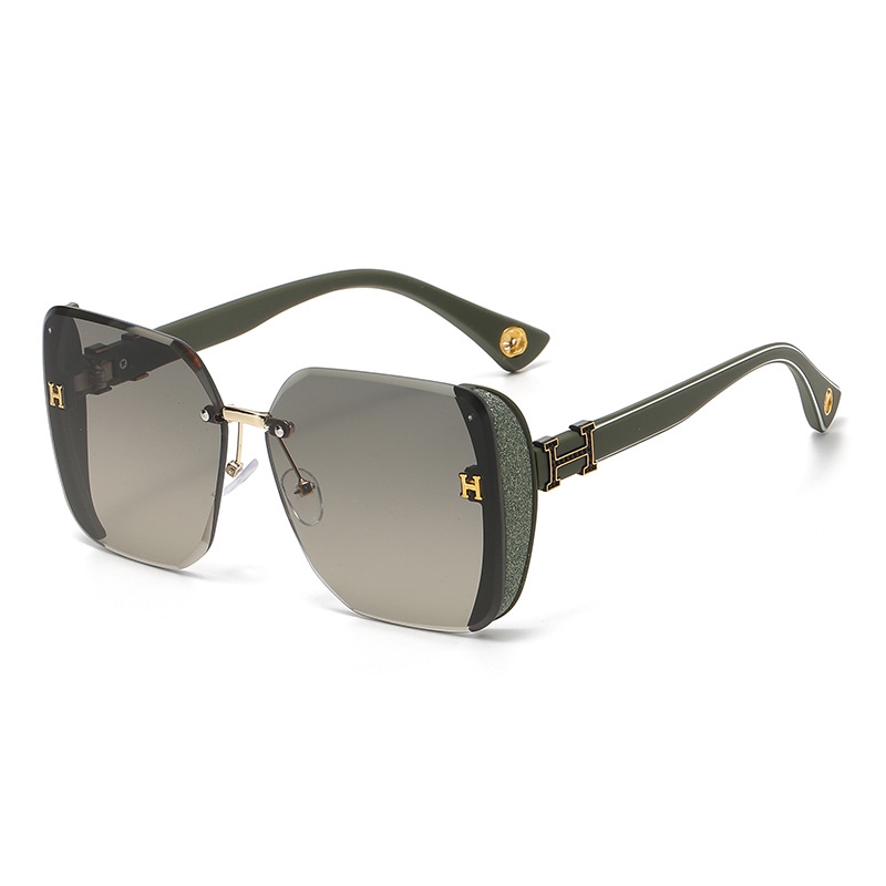 Fashion sunglasses with large frames for women, sparkling starlight design, high-end and unique multifunctional sunscreen glasses, free shipping