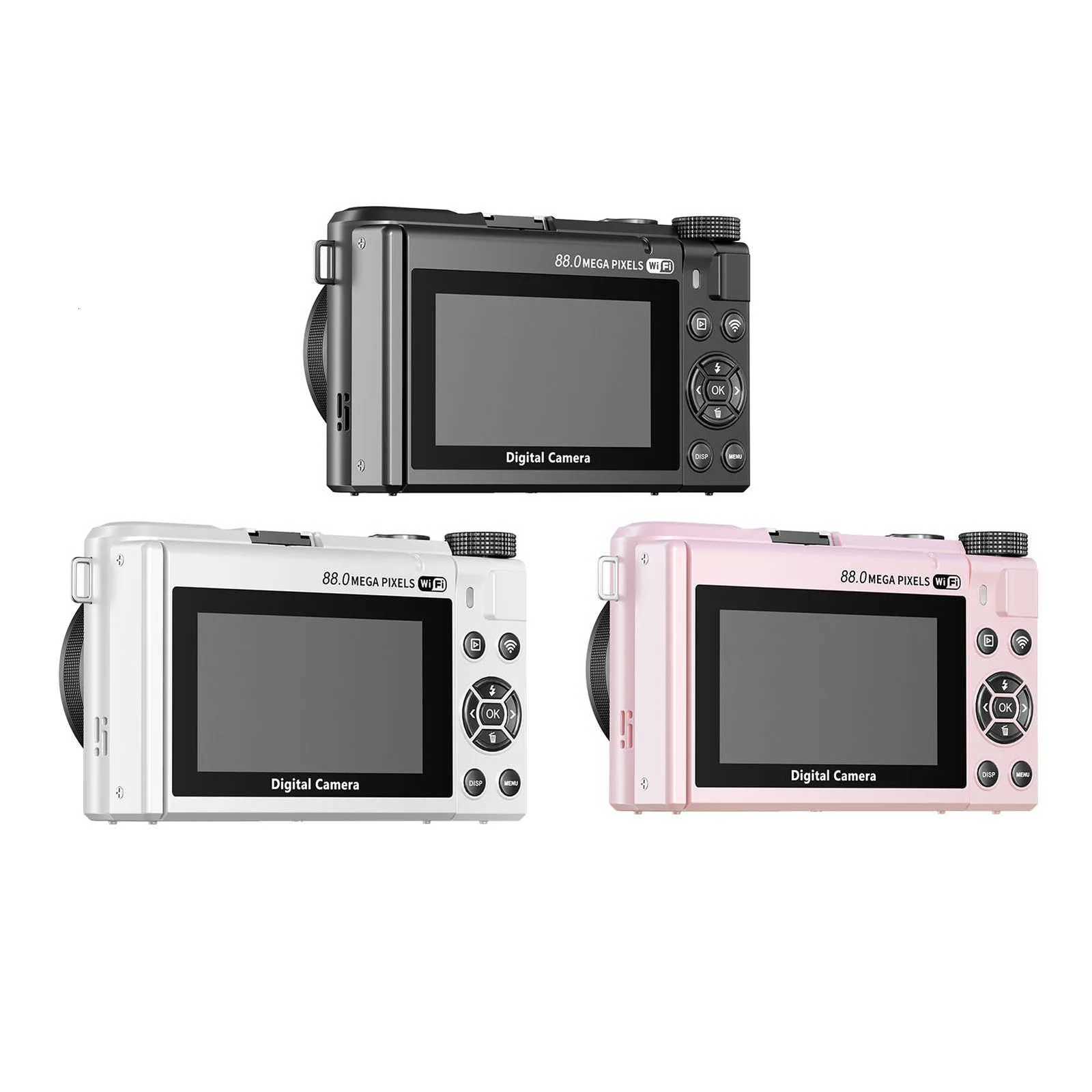 Digital Camera 8K 88MP 18x Zoom Autofocus WiFi Travel Camera with 3 Inch Flip Screen Multiple Filters Fill Light for LiveT260401