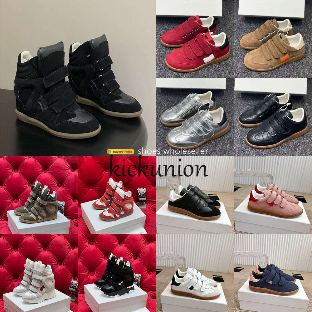 7A deisgner Brand Hot Sale-Black Genuine Leather winter boots Leather-Trimmed Suede Wedge Sneakers Fashion Show New Shoes