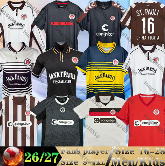 25 26 St Pauli Soccer Jerseys EGGESTEIN MAURIDES IRVINE BECKER Retro 97 98 99 00 SALIAKAS NEMETH WAHL ZOLLER SMITH Home Away 3rd Football shirts men Uniforms 2025 2026
