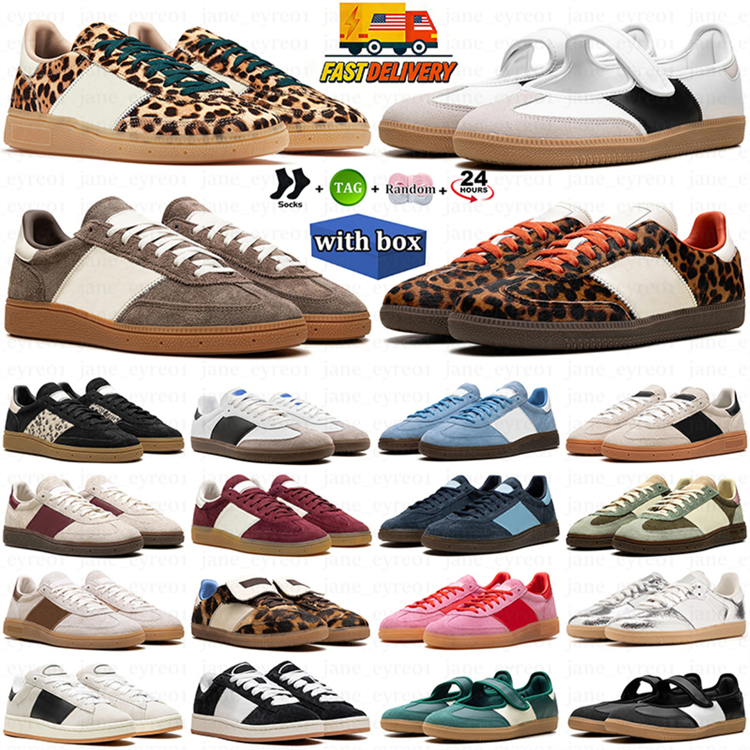 With box Designer Shoes Vegan Platform Mens Women Leopard Vegan OG Sneakers Brown Navy Silver Green Blue Cardboard Sier platform Pony Sand Strata Sport Trainers 36-45