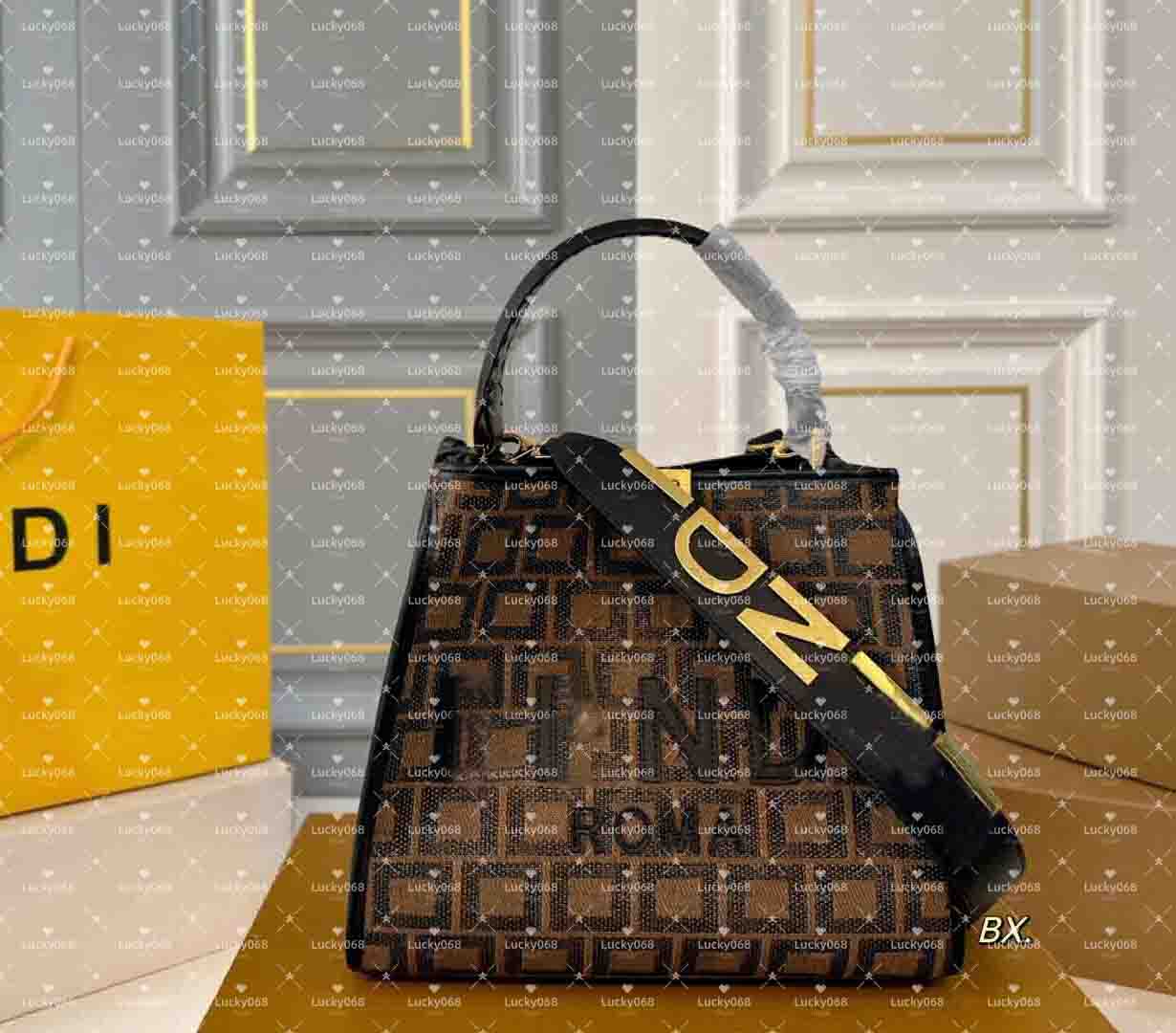 New Handbags Women Cowboy Genuine Leather Shoulder Bags Designer Bags Tote Lady Peekaboo ISeeU Petite Handbags Crossbody Bags Purse Women Design Italy Satchel