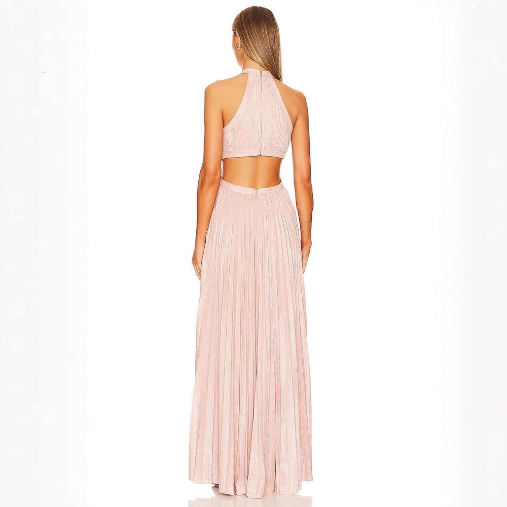 2026 Summer New French k30 Brand Same Sexy Off Shoulder Back Goddess Style Holiday Long Dress