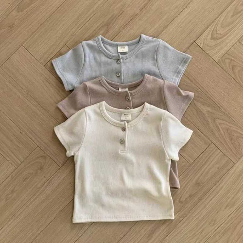 T-shirts T-shirts Korean-style children's round-neck short-sleeve T-shirt thin and slim-fit for boys and girls summer base shirt top infant clothing