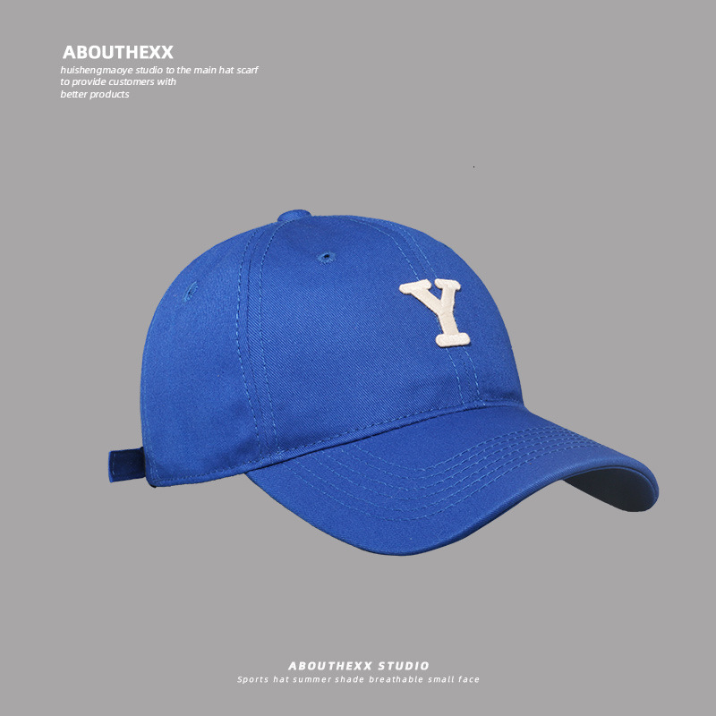 Soft-top Y-letter women, spring and summer Korean style versatile baseball cap, casual couple's cap that makes the face look smaller, trendy for 