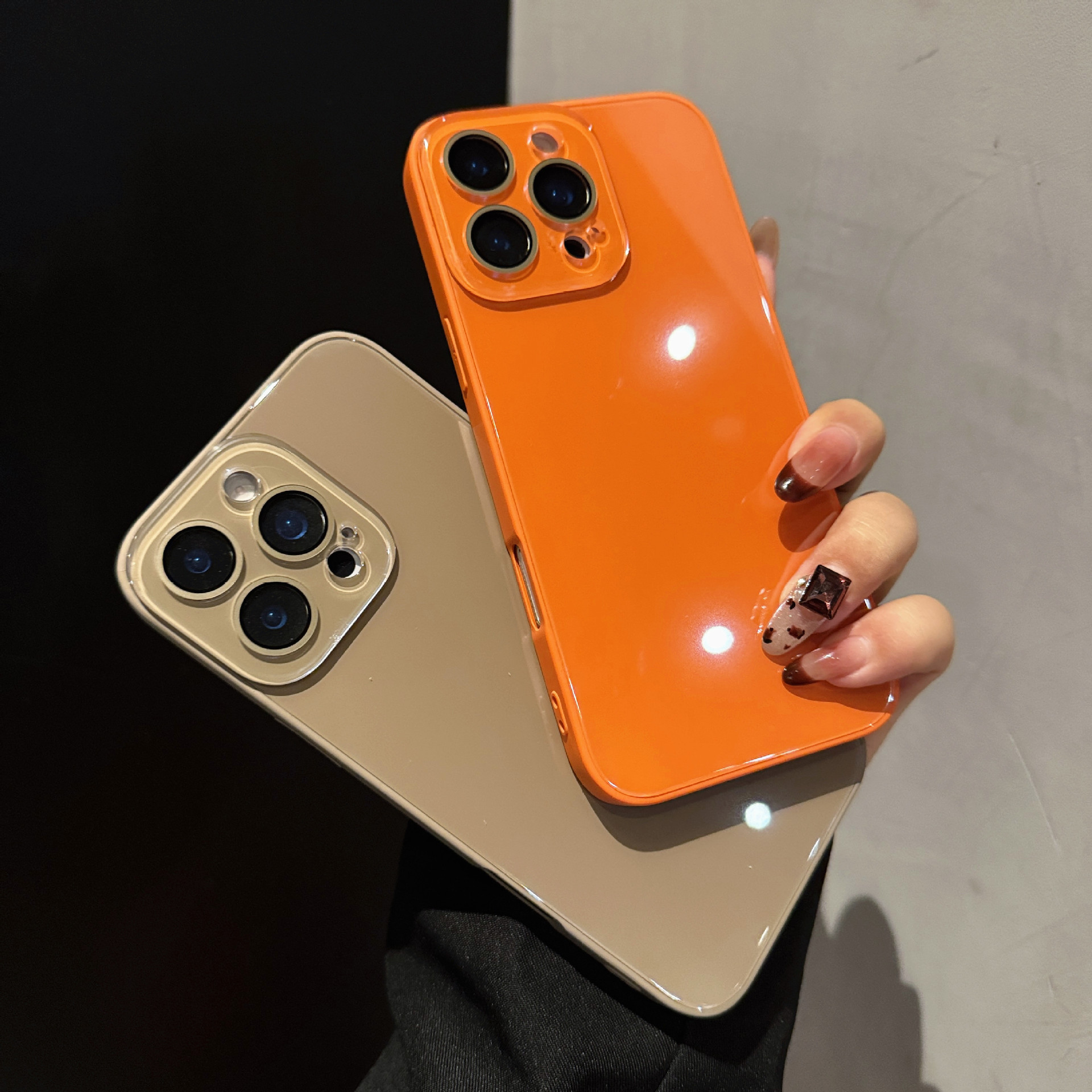 Ice glass case for iPhone phone case Apple crystal lens case