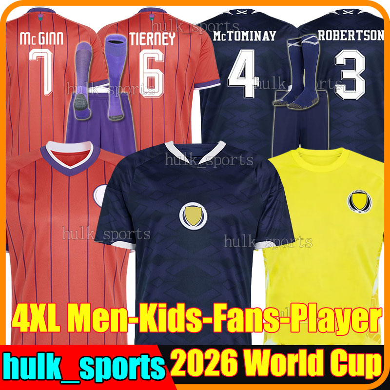 5XL 2026 Scotland soccer jerseys ADAMS McTOMINAY CHRISTIE DYKES FERGUSON McLEAN McLEAN HIRST McGINN GILMOUR MILLER IRVING men kids kits socks sets football shirts