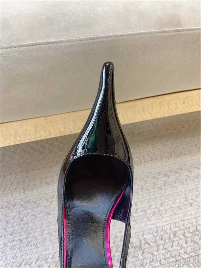 Baotou High Heel Sandals Womens Fine Heel Lacquer Pointed High Heels 2026 Spring New Design Sense Professional Womens Shoes X260401