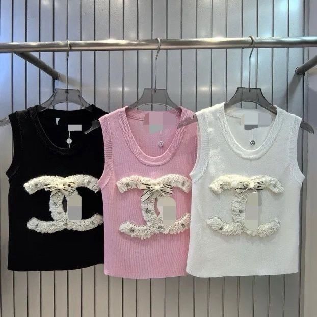 Summer Womens Tank Tops Luxury Designer Tanks Women Sleeveless Camis Shirt Short Tee Embroidery Woman Teeshirts Tshirts Lady Backless Clothing Tops#90