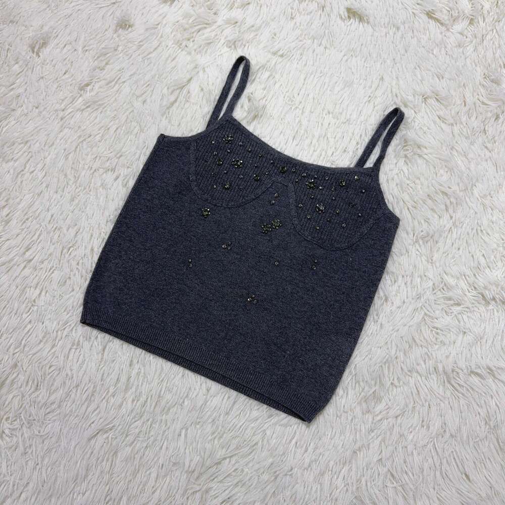 2026 Spring New Designer Fashion Casual Handmade Beaded Hoodie k30 Women's Knitted Top