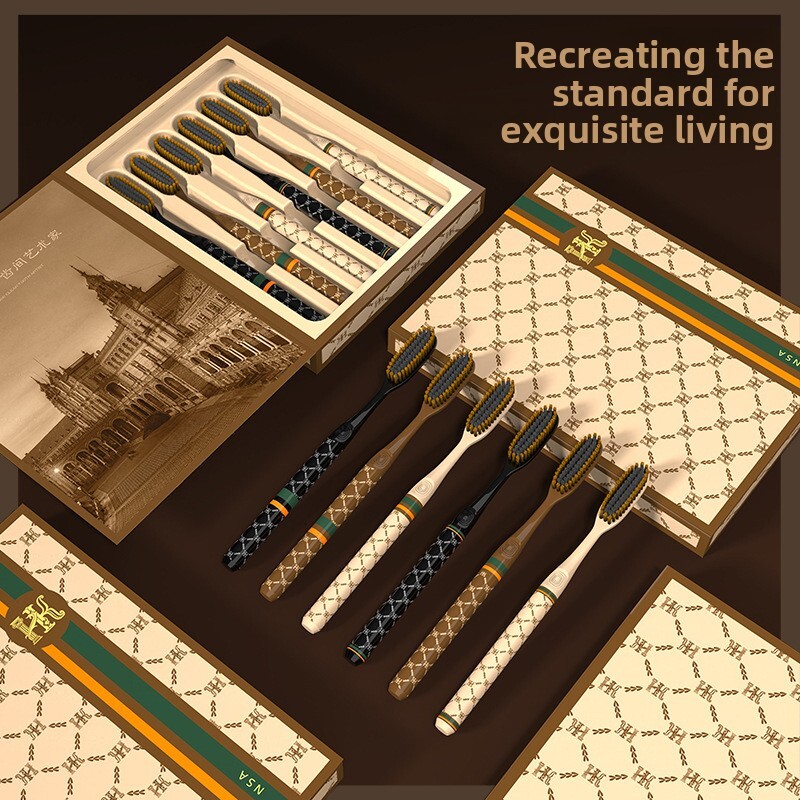 Toothbrush Luxury Style Fine Bristle Soft Hair High Appearance Wide Head Adult Home Travel Couple Toothbrush